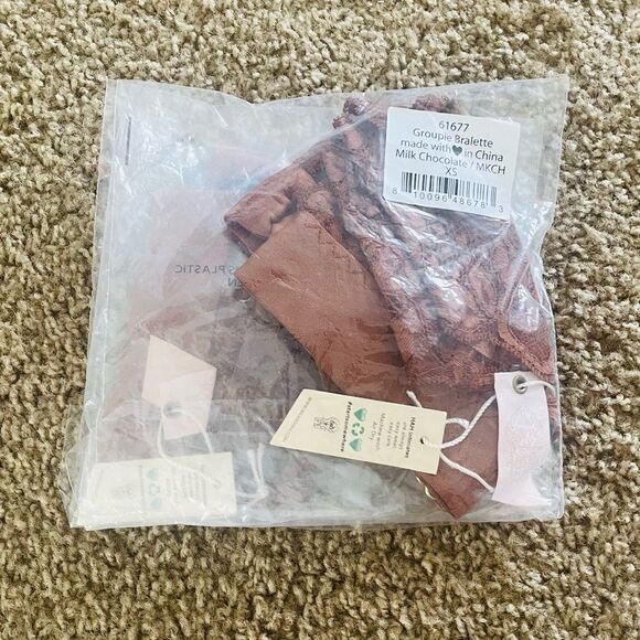 🆕WE ARE HAH Free People Groupie Bralette - Milk Chocolate XS - Picture 3 of 3